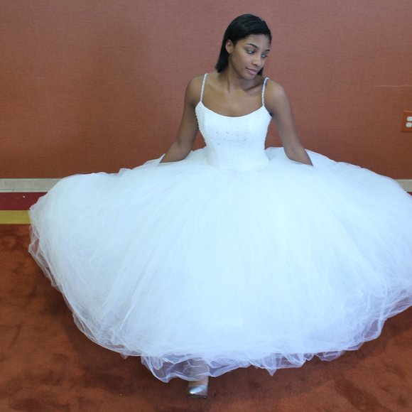 Signature by Robbie Bee Tulle Beaded Ballgown - Picture 4 of 16